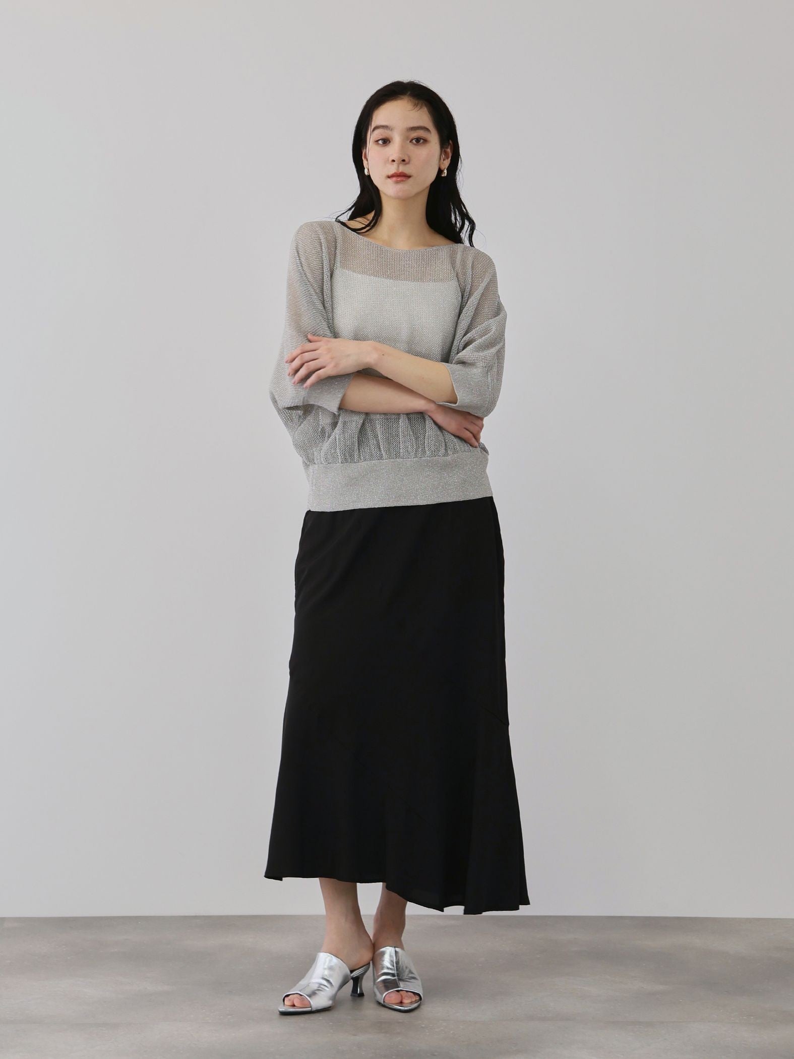 リネニースパークリングニットプルオーバー