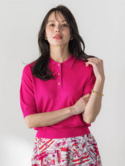 【WEB限定カラーあり】LUCINDAポロニット