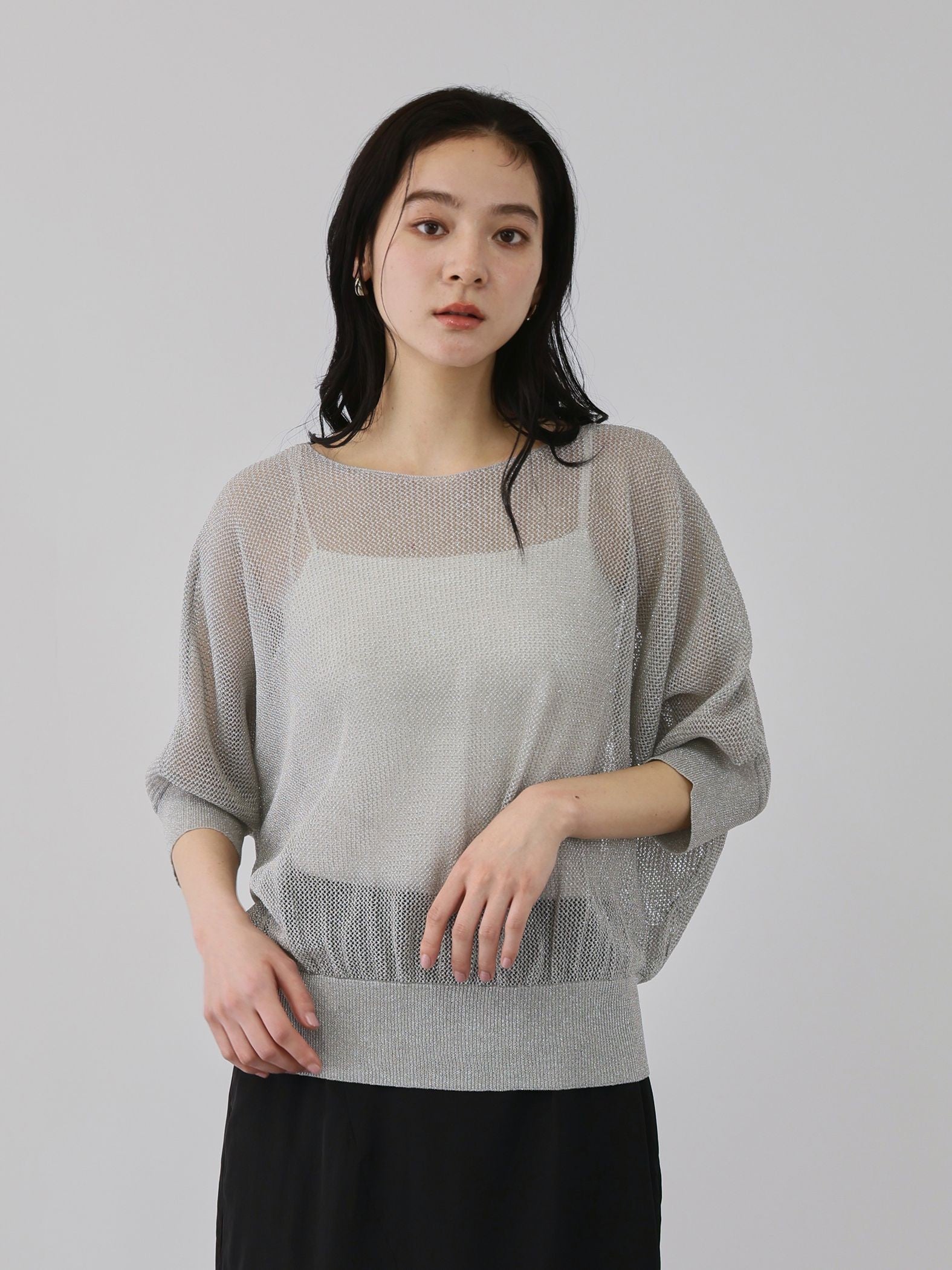 リネニースパークリングニットプルオーバー