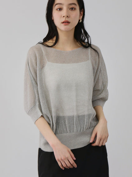 リネニースパークリングニットプルオーバー