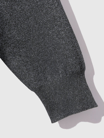 エアリーグリッターラウンドヘムニット≪手洗い可能≫