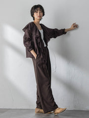 【一瞬で楽とキレイを叶える】タンブラーブッチャーイージーワイドパンツ≪セットアップ対応≫