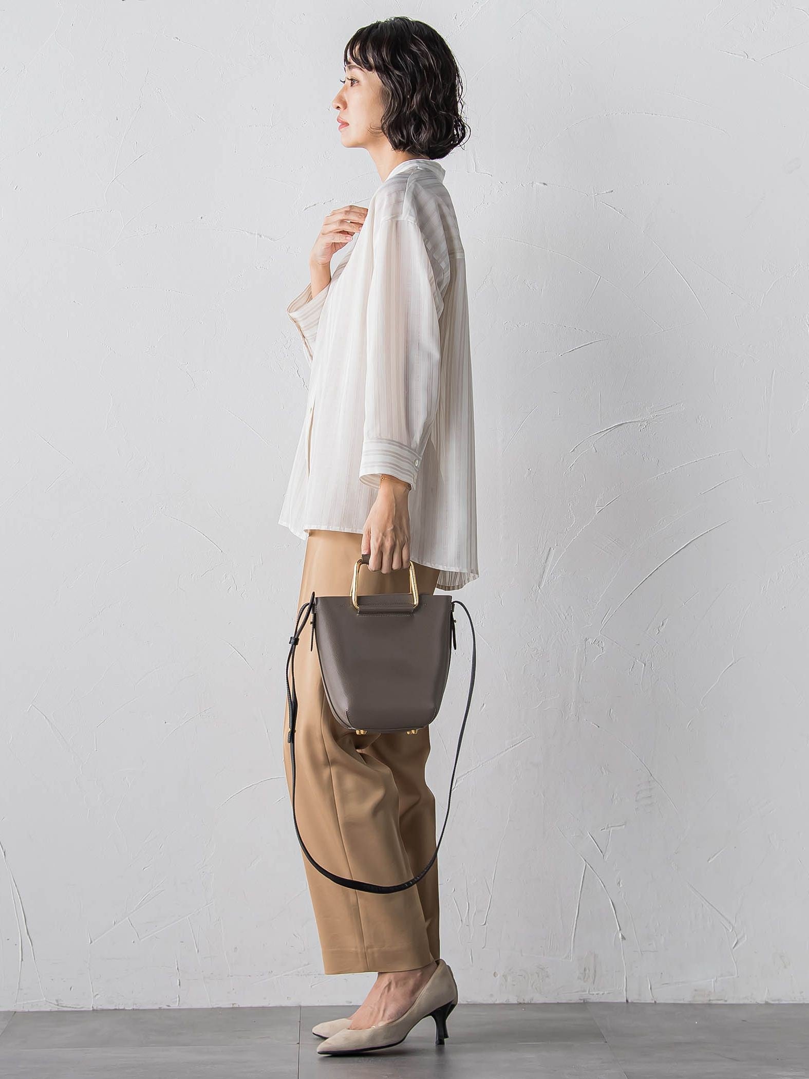 【大きいサイズ】【受注会限定】トリアセチノテーパードパンツ