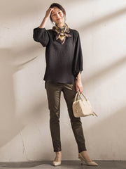 【WEB限定】エアリージャガードブラウス≪洗濯機で洗える≫