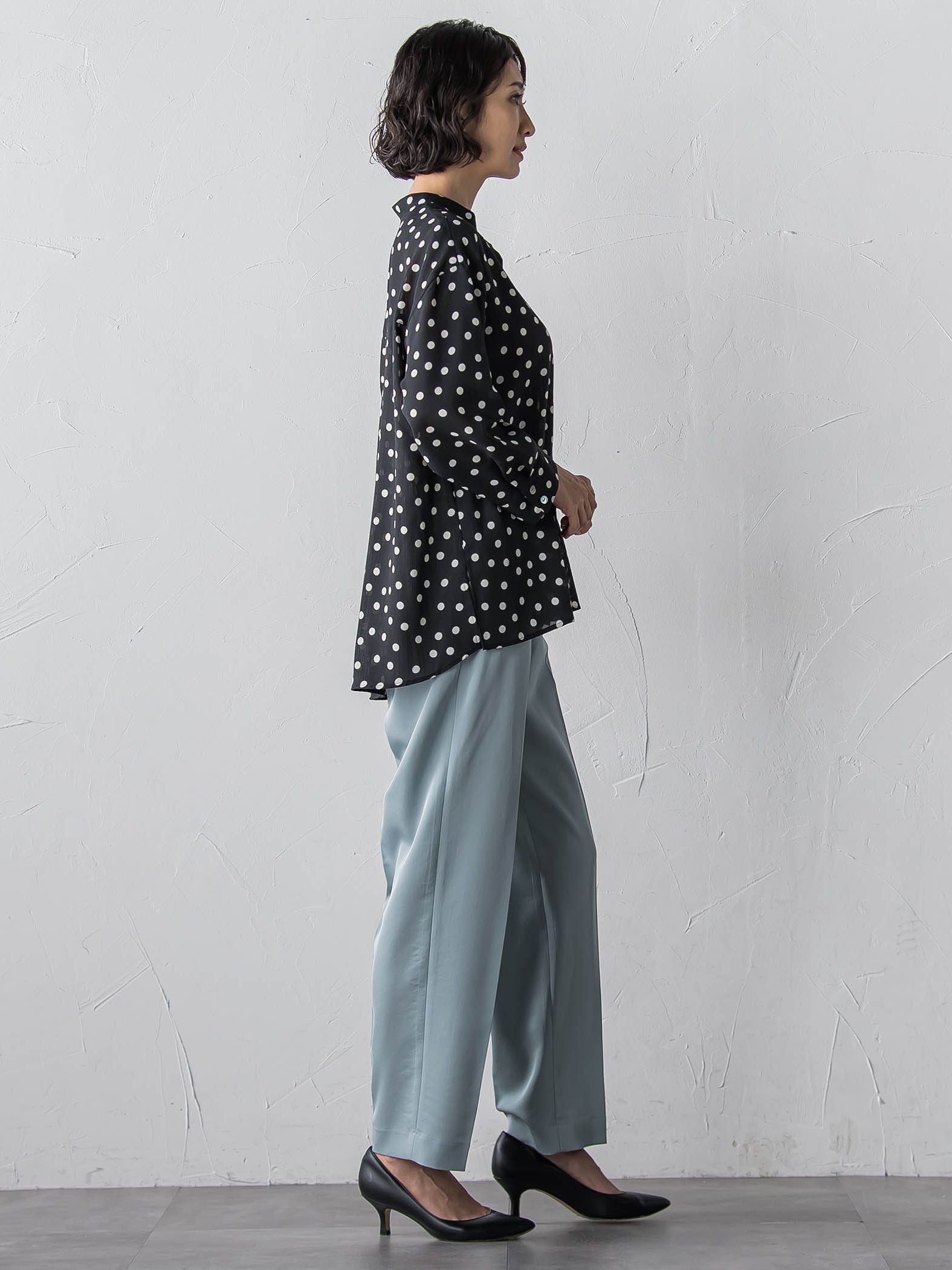 【大きいサイズ】【受注会限定】トリアセチノテーパードパンツ