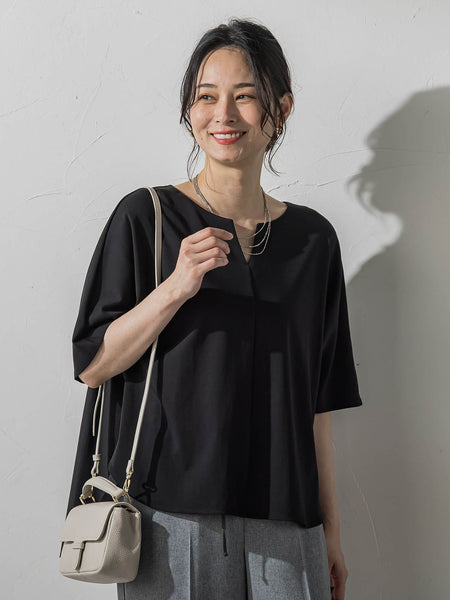 【WEB限定】≪動画あり≫≪夏の体型カバーに≫タックフレアカットソー