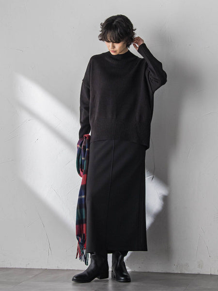 ハイネックシンプルニット≪手洗い可能≫