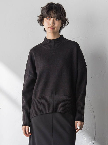 ハイネックシンプルニット≪手洗い可能≫