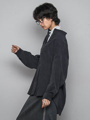 コーデュロイバックタックシャツ≪手洗い可能≫