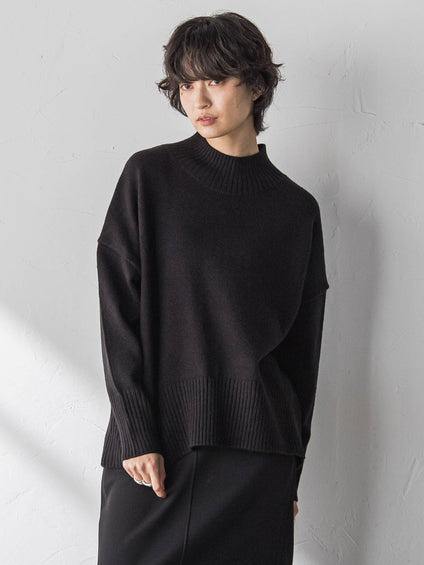 ハイネックシンプルニット≪手洗い可能≫