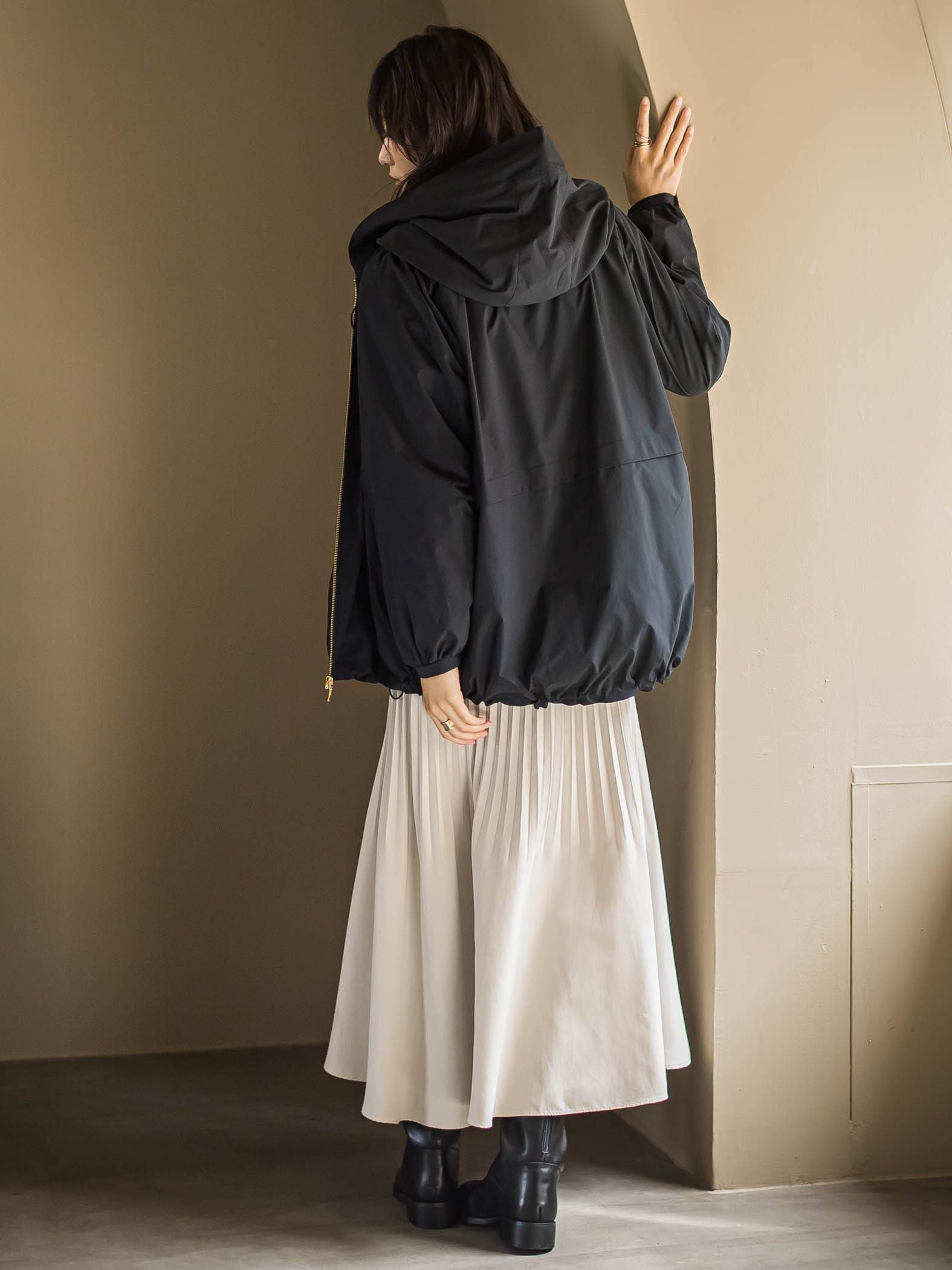 ストレッチタフタフーディブルゾン