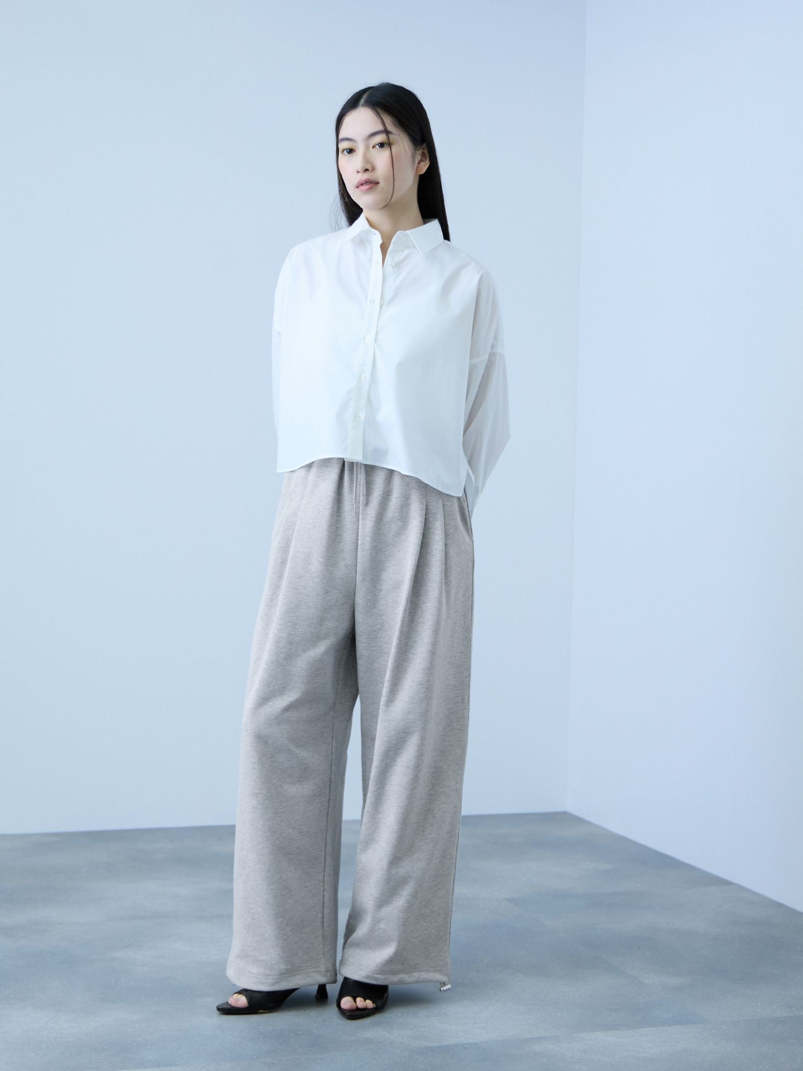 【着回し抜群】裏毛2タックパンツ