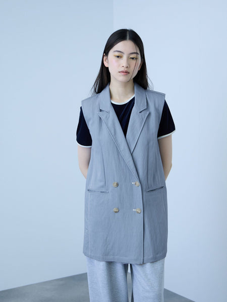 【シーズンレス】ナイロンツイルデニムベスト