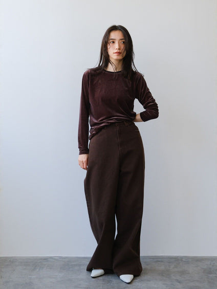 【日本製】Sheer velour ringer t　