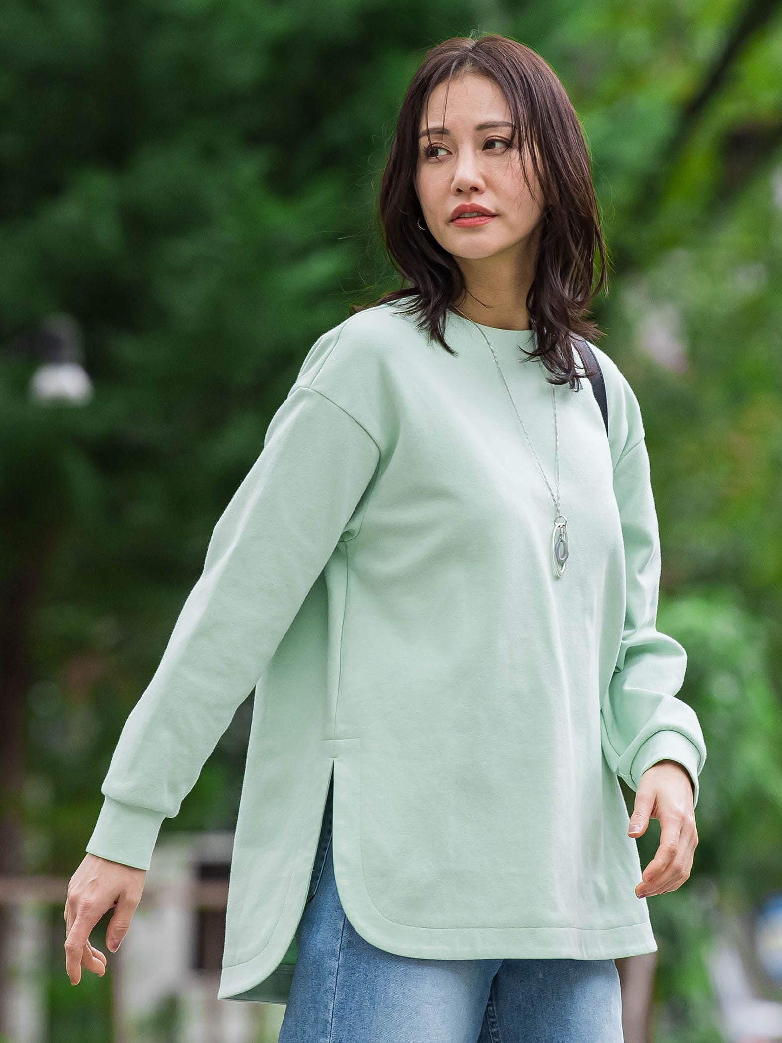 【WEB限定】美フォルムデイリープルオーバー≪洗濯機で洗える/11号あり≫