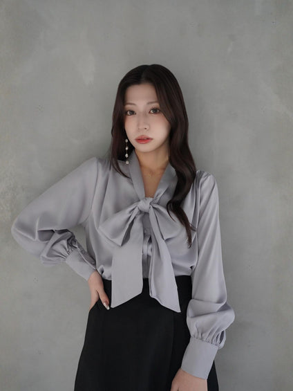 Bowtie Satin Blouse