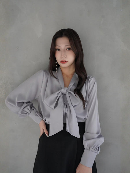 Bowtie Satin Blouse