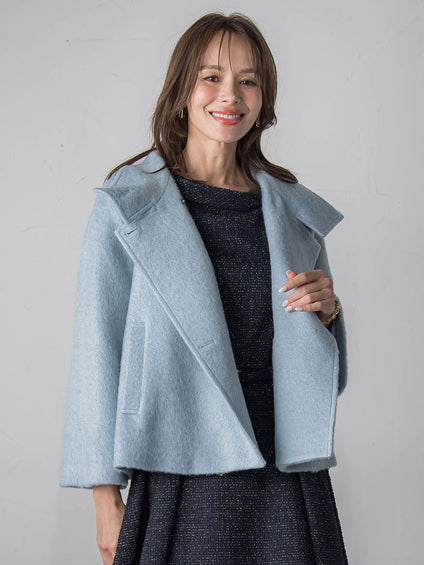 シャギーショートコート