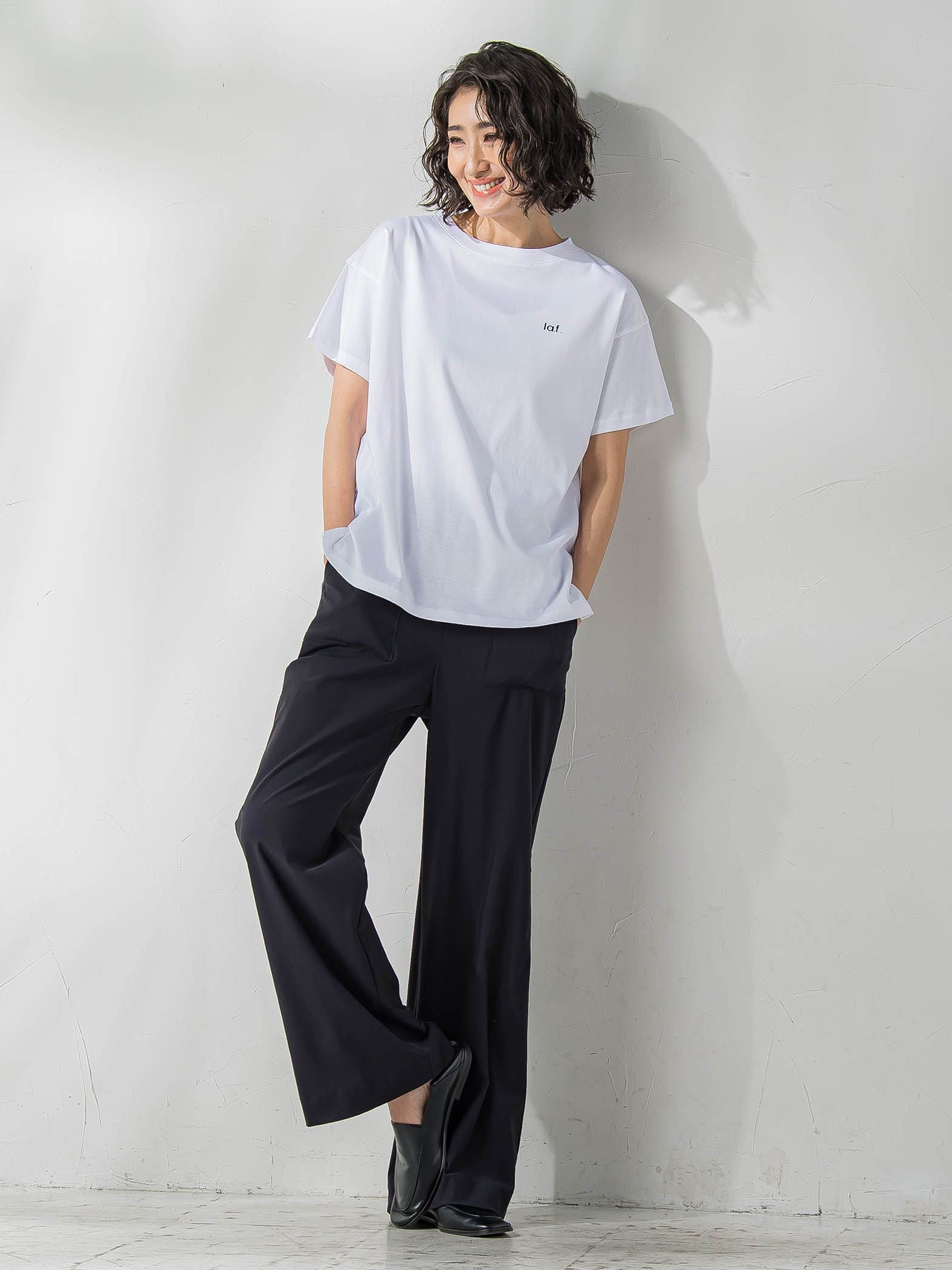 【WEB限定/大きいサイズ】ハイテンションワイドパンツ≪洗濯機で洗える≫