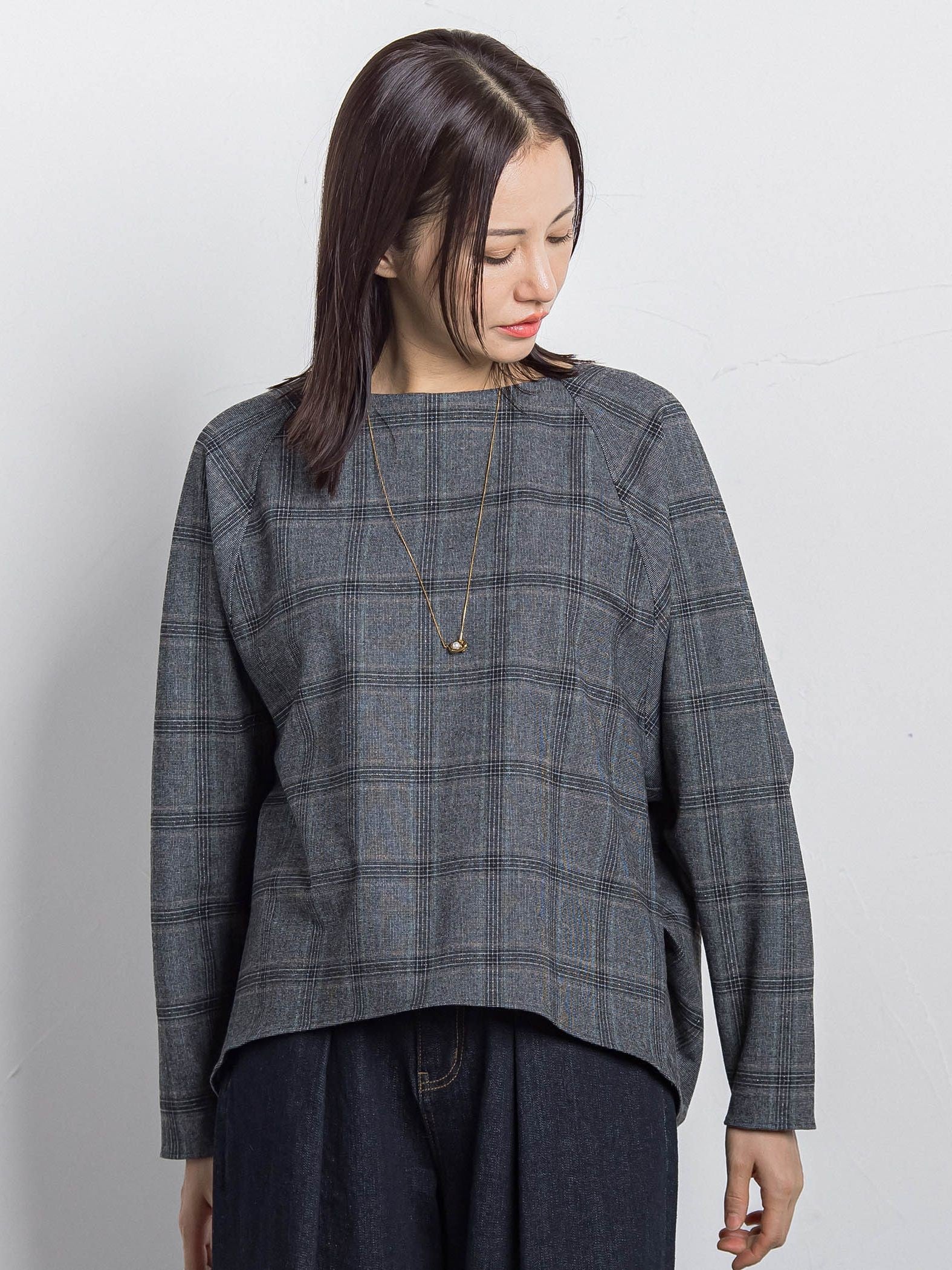 両面起毛ドロップショルダーブラウス≪洗える/セットアップ対応≫