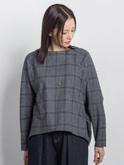 両面起毛ドロップショルダーブラウス≪洗える/セットアップ対応≫