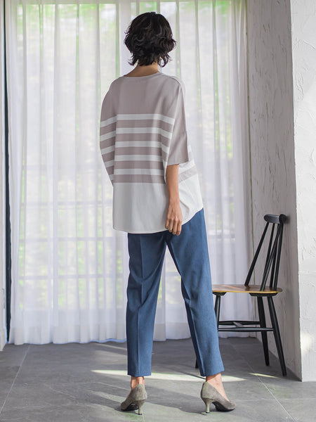 【WEB限定/大きいサイズ】マルーデデニムテーパードパンツ