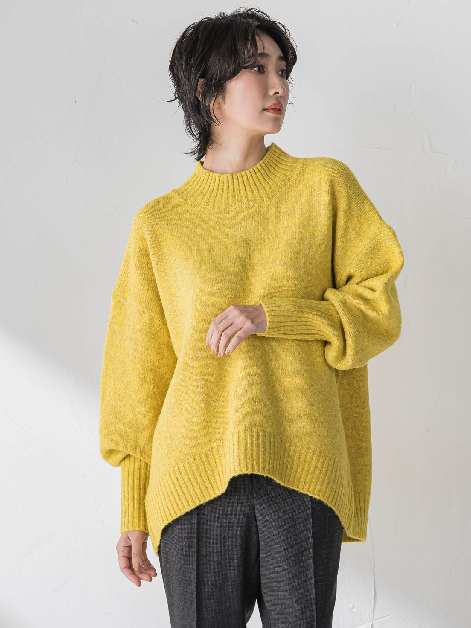 【WEB限定】”毎日頼れる”ゆったりモックネックニット