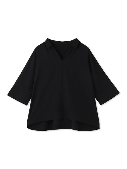 【一部店舗限定販売】キレイ×リラックス スキッパーブラウス≪洗濯機で洗える≫