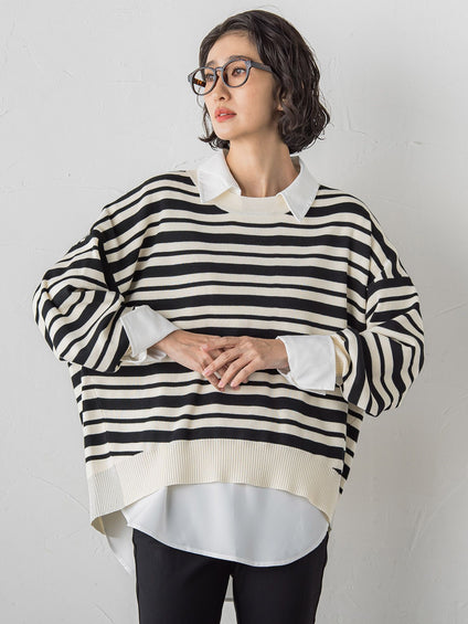 【WEB限定】”3コーデが叶う2点セット”ニット×シャツ