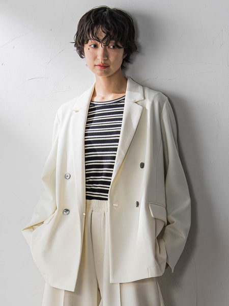 【えらべるSET UP】叶えるダブルブレストジャケット≪手洗い可能≫