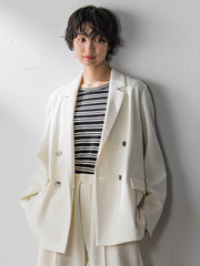 【えらべるSET UP】叶えるダブルブレストジャケット≪手洗い可能≫