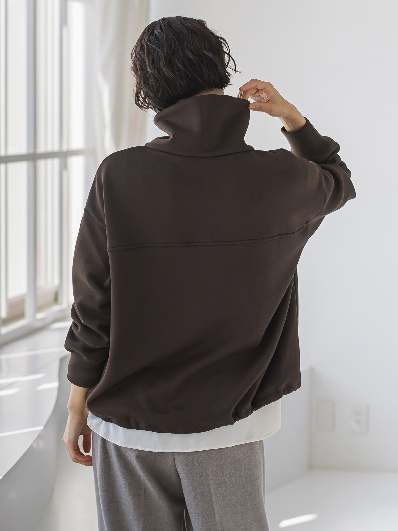 【WEB限定】裏起毛ジッププルオーバー