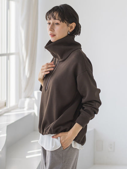 【WEB限定】裏起毛ジッププルオーバー