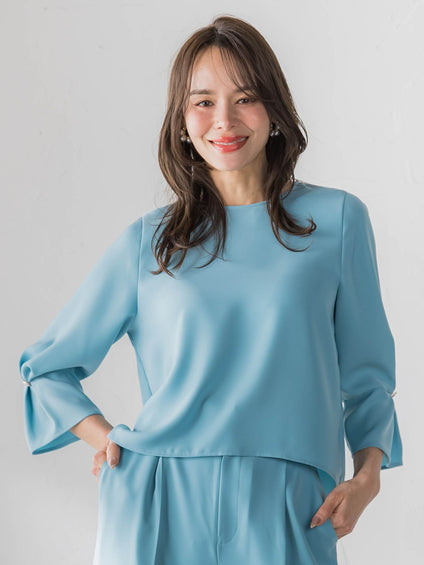 ダブルサテンブラウス