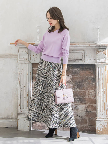 CLARENSONミックスツイードスカート