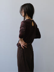 【日本製】Sheer velour ringer t　