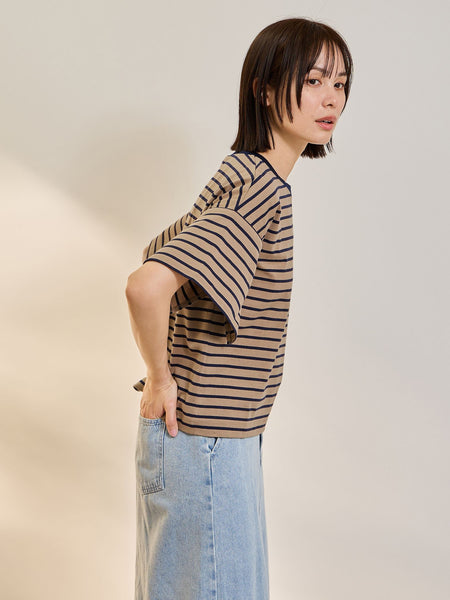 《予約》【連休。涼。軽やかに。】パネルスリーブプルオーバー《コットン100%》