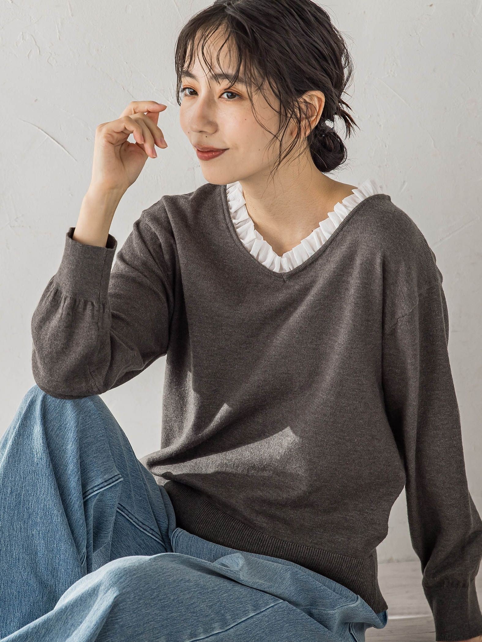 モイストスフレヤーンニット