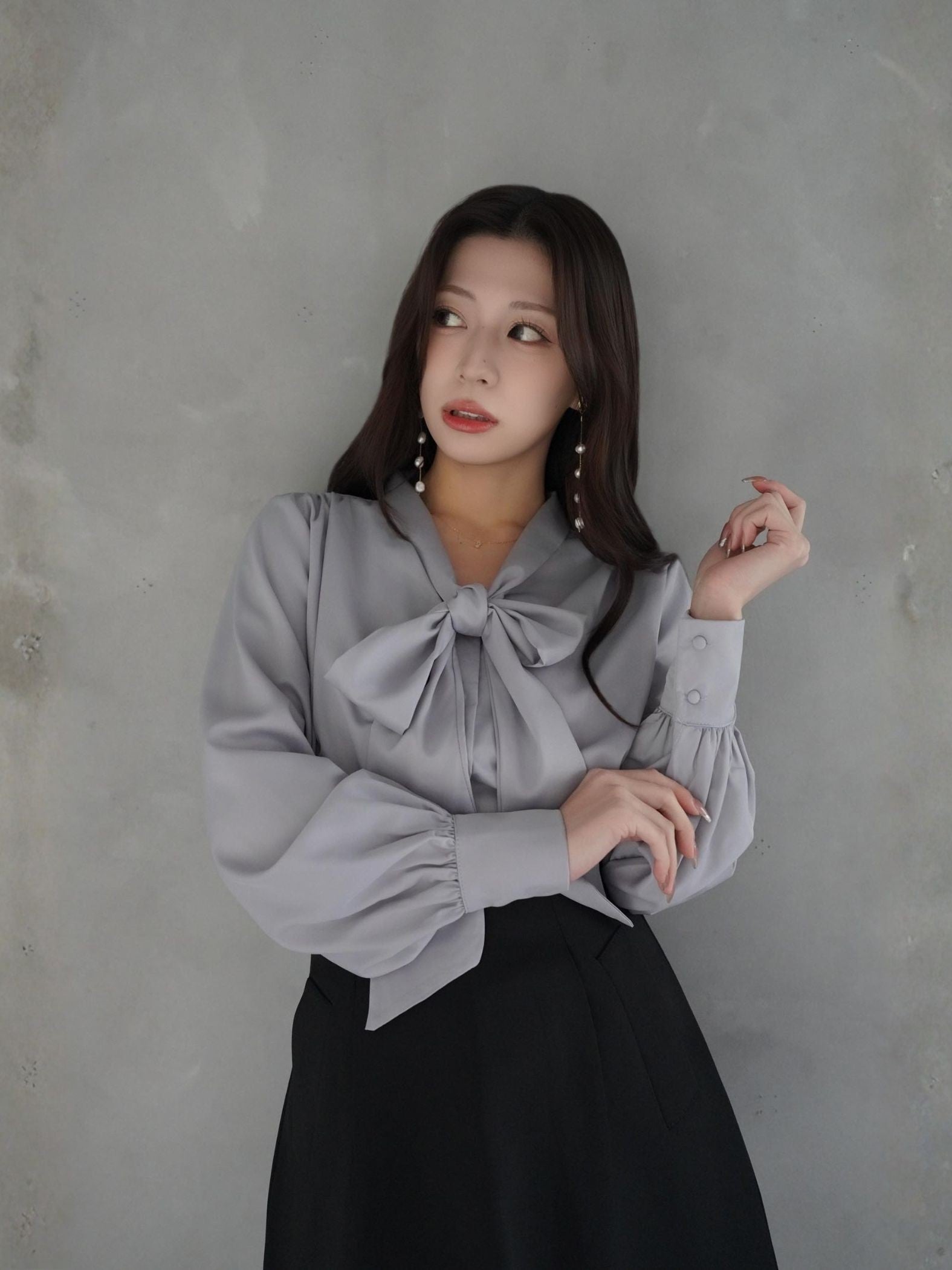 Bowtie Satin Blouse