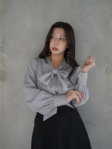 Bowtie Satin Blouse