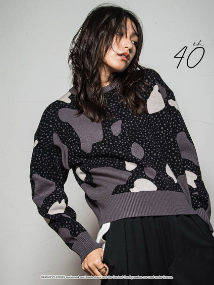 【40周年限定】HERSHEY’Sキスチョコクッキークリームニットプルオーバー≪手洗い可能≫