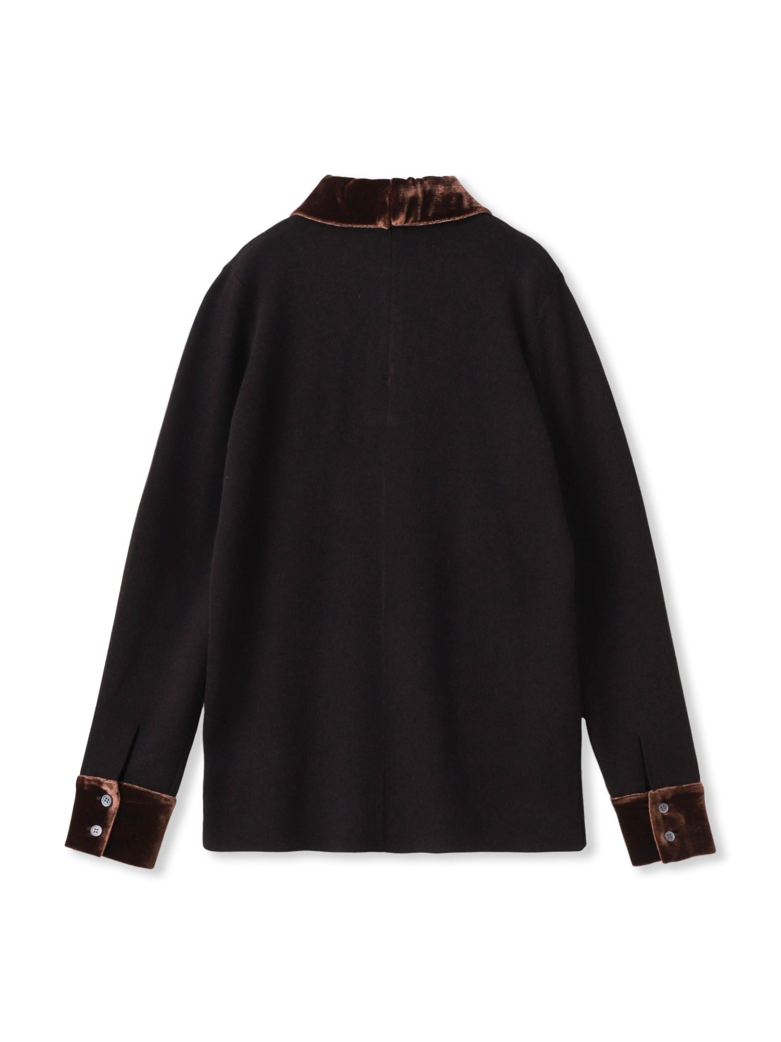 ベロア襟付きニット≪手洗い可能≫