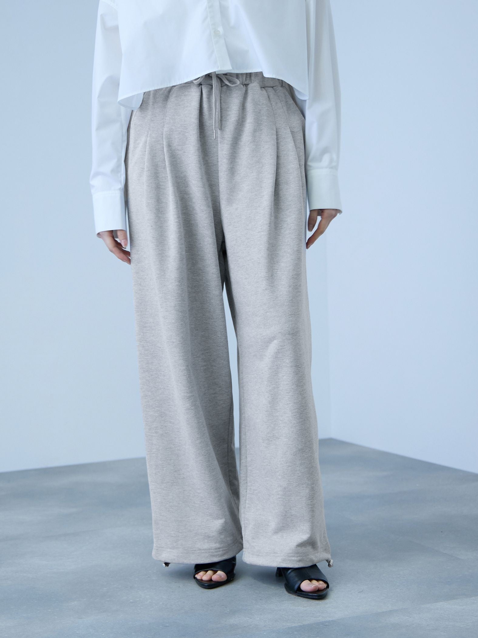 【着回し抜群】裏毛2タックパンツ