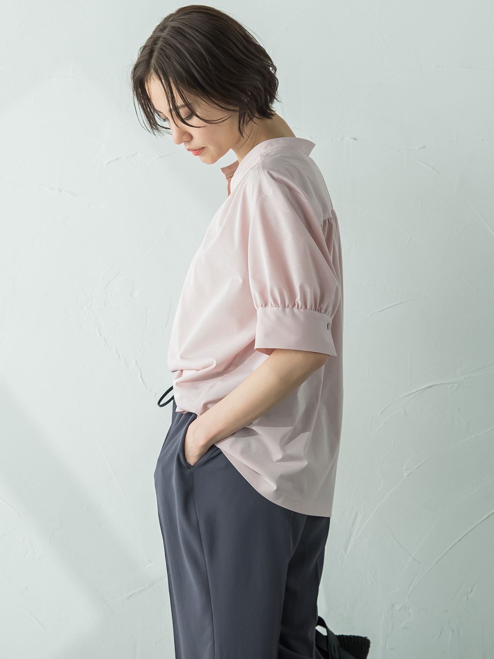 ライクアウーヴンカットソー≪接触冷感/洗濯機で洗える≫