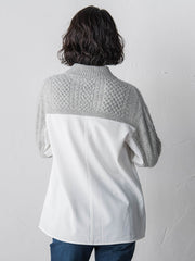 【大きいサイズ】ハミルトンケーブル切り替えニット