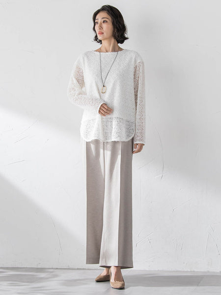 【大きいサイズ】リネンライクオックスパンツ