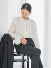 【WEB限定】ジョーゼットフリルブラウス