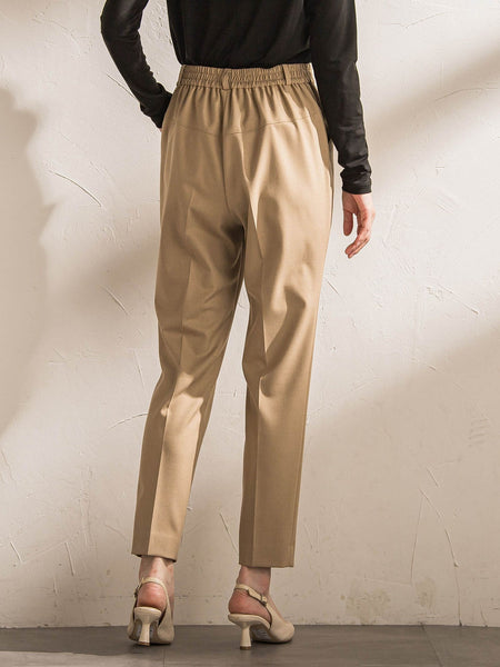 【WEB限定】美シルエット裏起毛ストレッチパンツ≪13号あり/毛玉防止≫