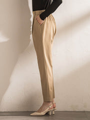 【WEB限定】美シルエット裏起毛ストレッチパンツ≪13号あり/毛玉防止≫