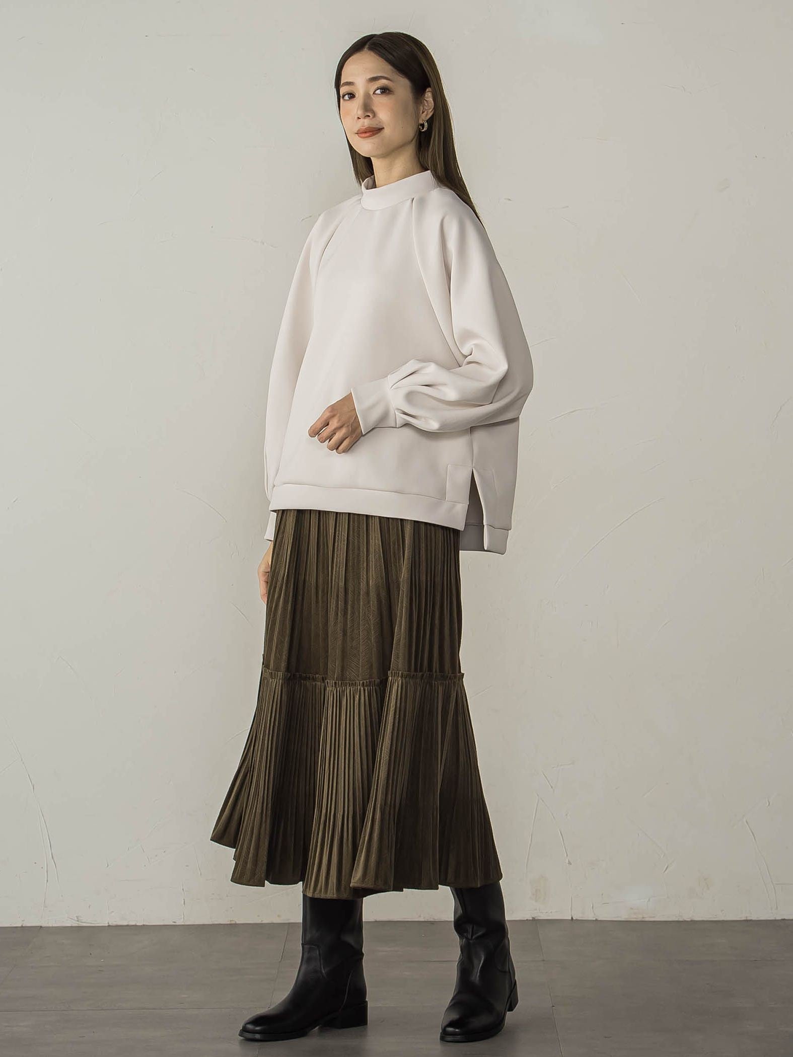 ダンボールモックネックプルオーバー≪手洗い可能≫